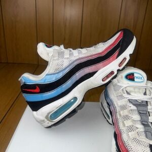 Nike Air Max 95 Men Size 12 White Blue Red Black Running Shoes CK0037 001